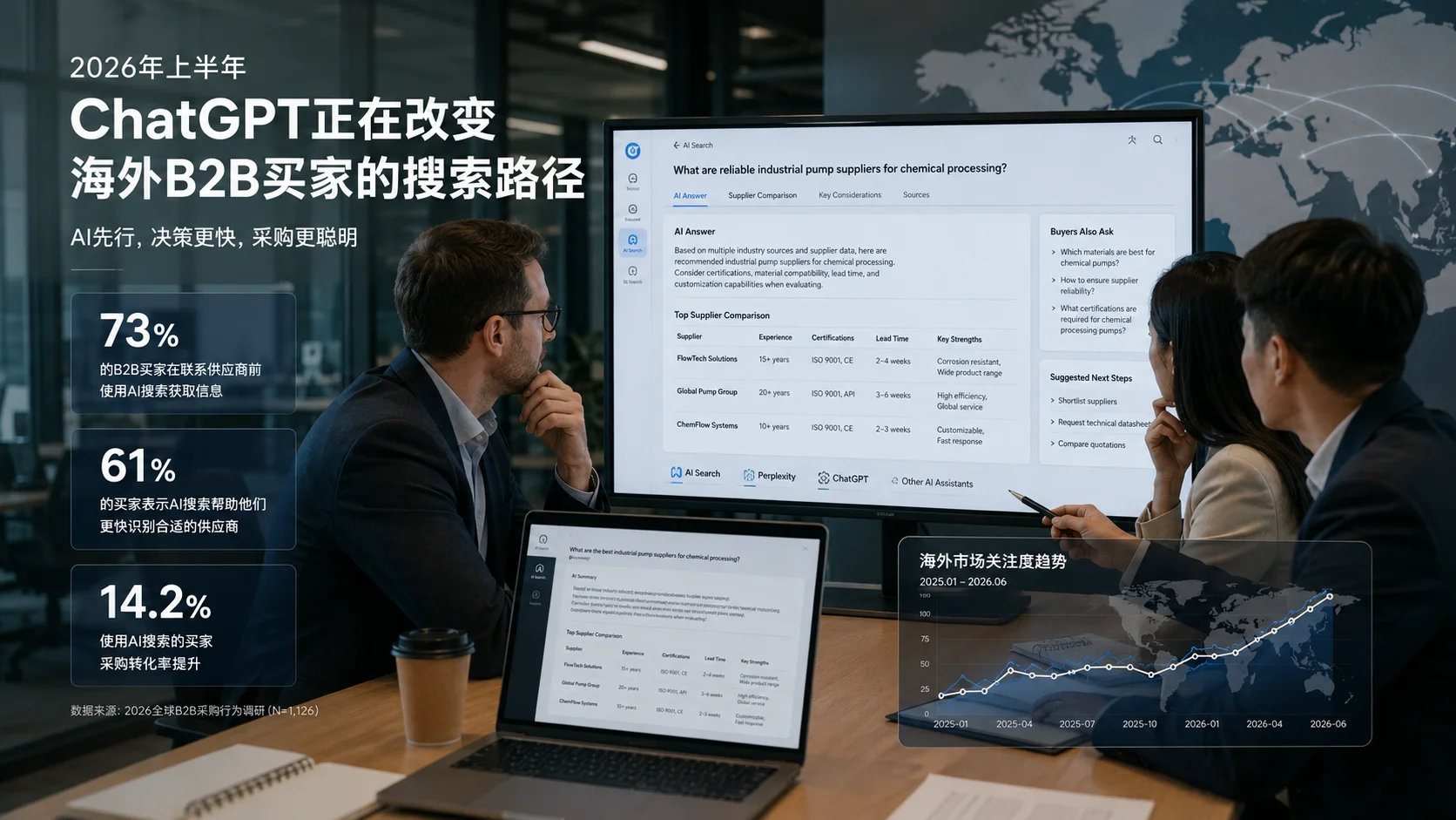 2026 年上半年 ChatGPT 在 B2B 出海行业的搜索量